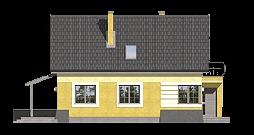 Iza bez garażu B - Elewacja prawa