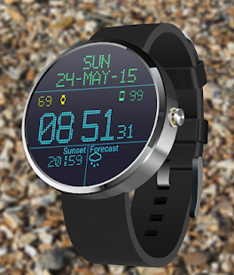 LED Watchface with Weather screenshot for Android