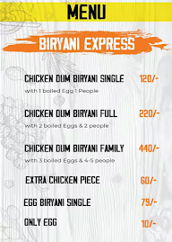 Biryani Express menu 2