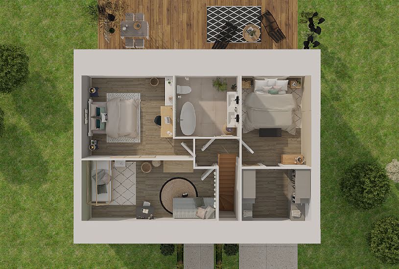  Vente Terrain + Maison - Terrain : 430m² - Maison : 92m² à La Haye-Malherbe (27400) 