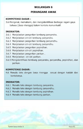 Buku Siswa Kelas 5 Bahasa Jawa Tantri Basa 2016