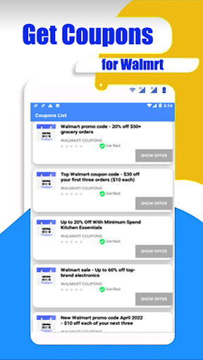 Screenshot Coupons for Walmart Grocery