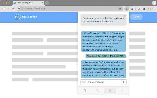 ReadLearner: Vocabulary Explainer