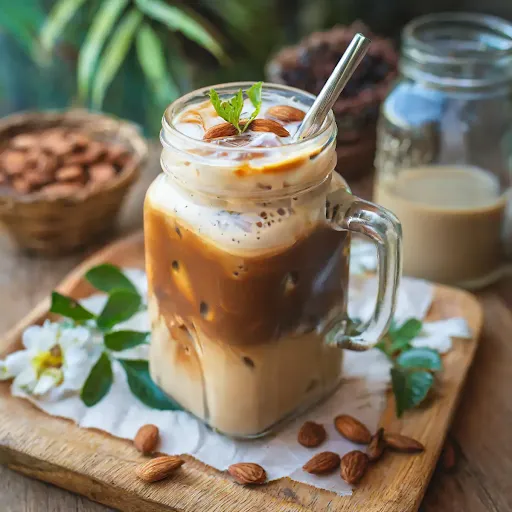 Almond Milk Cold Coffee [450 Ml, 1 Mason Jar]