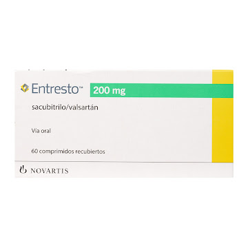 Entresto Sacubitrilo Valsartán 200 mg Novartis Caja x 60 Comprimidos  