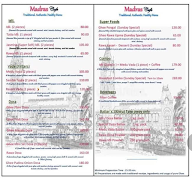 Madras Cafe menu 1