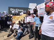 Picket protest by workers affiliated to the National Union of Public Service and Allied Workers (Nupsaw) outside Dis-Chem's warehouse in Midrand. 