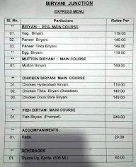 Biryani Junction menu 1