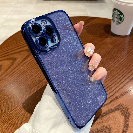 Title 2, Glitter Plating Straight Edge Phone Case. Styli...