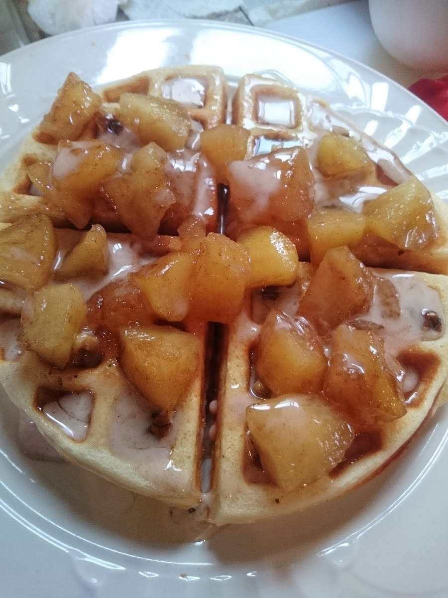 Gluten free Dutch Apple Pie Waffle