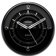 DUKE Designer Clock Widget black silver Mod