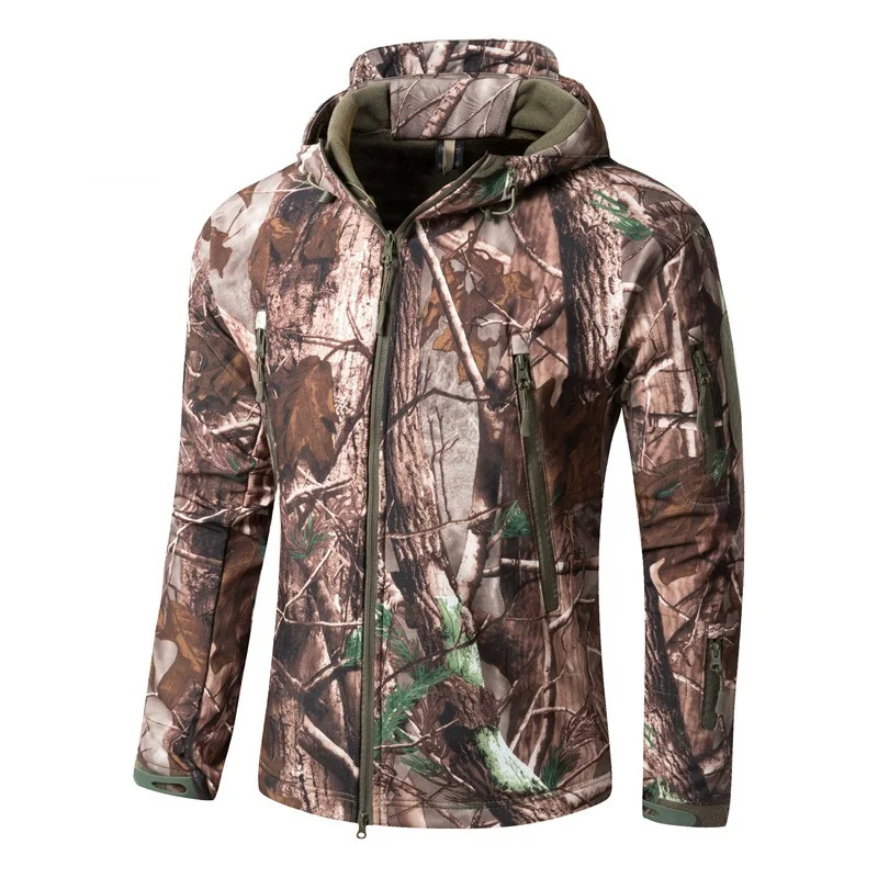 Grote Soft Shell Fleece Outdoor Jas Warme Camouflage Winter Jas Winddicht en Ademend Ideaal voor koude dagen