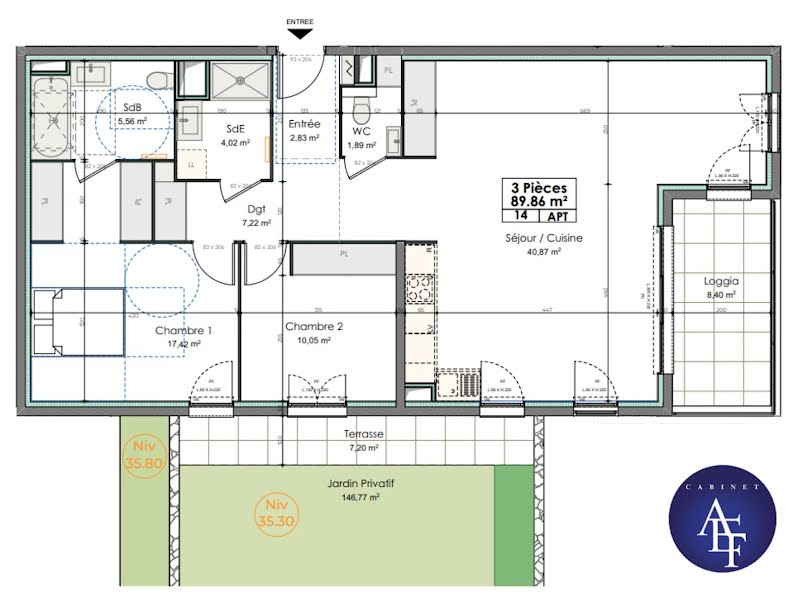 Vente appartement 3 pièces 89.86 m² à Antibes (06600), 679 000 €