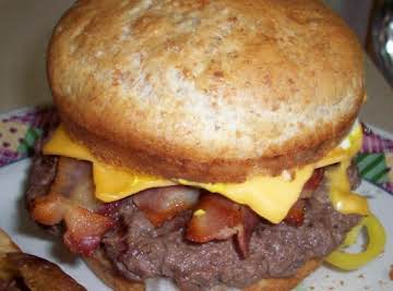 PEGGI'S LOADED BACON CHEESE BURGER