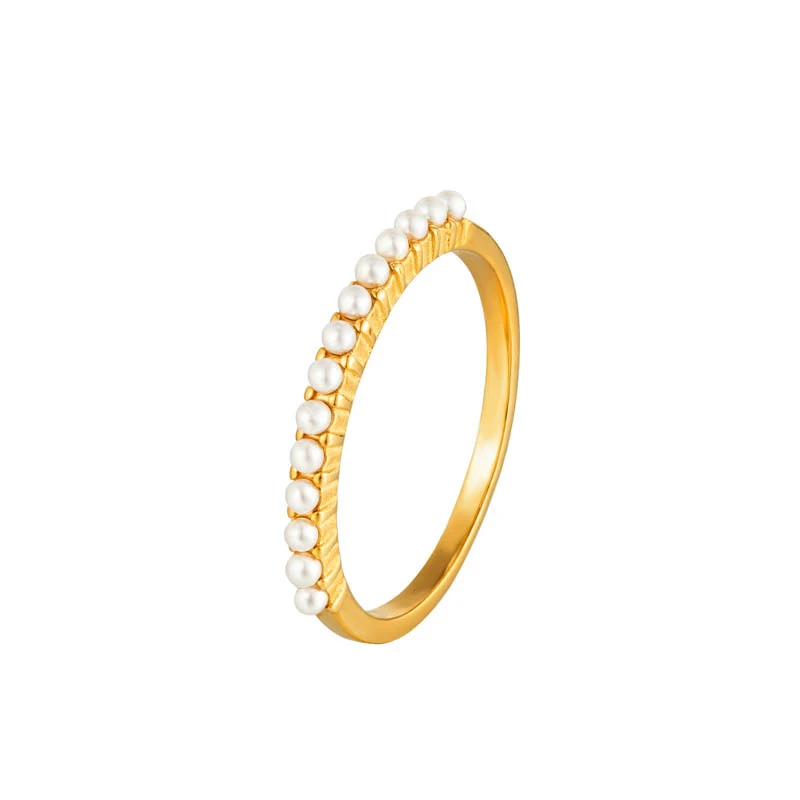 Mode simpele parelring voor dames. Een elegant en tijdloos sieraad dat elke outfit compleet maakt. Perfect voor dagelijks gebruik en speciale gelegenheden.