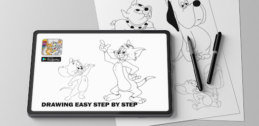 Screenshot Draw Tom Cat and Jerry Mouse