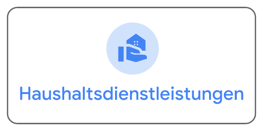 Eine Karte mit dem Symbol für die Kategorie „Haushaltsdienstleistungen“