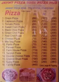 50/50 Pizza Hub menu 1