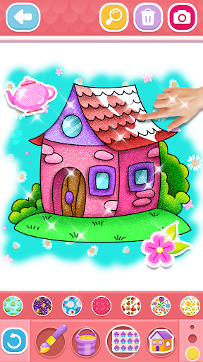 Screenshot Glitter House coloring for kid