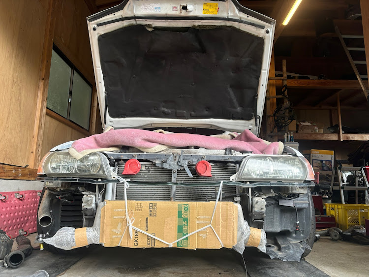 チェイサーのインタークーラー取付・インタークーラーパイピング・シリコンホースに関するカスタム事例の投稿画像1枚目