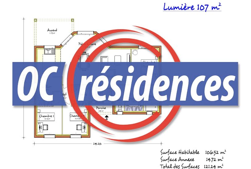  Vente Terrain + Maison - Terrain : 444m² - Maison : 107m² à Lieuran-lès-Béziers (34290) 