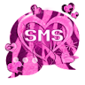 Heart Theme Zebra Pink GO SMS icon