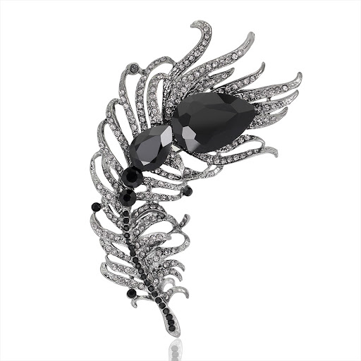 Title 5, Fashion Retro Minimalist Peacock Feather Brooch...