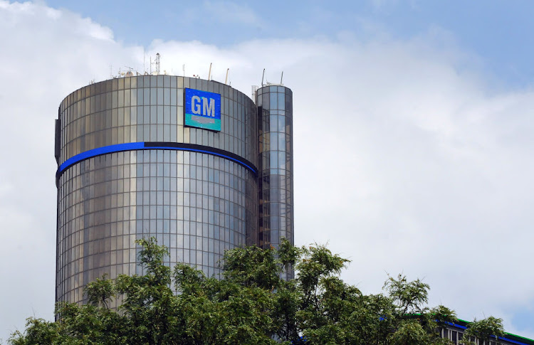 The General Motors world headquarters office is seen at Detroit's Renaissance Center.