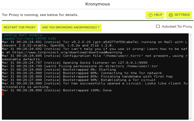 Kronymous - Access internet via Tor Network chrome extension