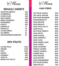 Mrg Sweets Angadi menu 2