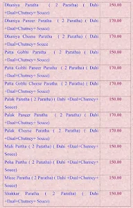 Paratha Factory menu 2