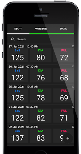 Blood Pressure Monitor Log