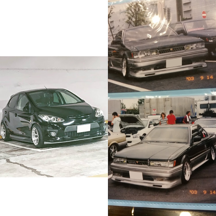 デミオのDEデミオ・デミオに初のロンシャン・全日本黒豹愛好会‼️ クラブノンセクト‼️・狂豹ファン‼️・F31レパード‼️ Y31セドリック、グロリアに関するカスタム事例の投稿画像2枚目
