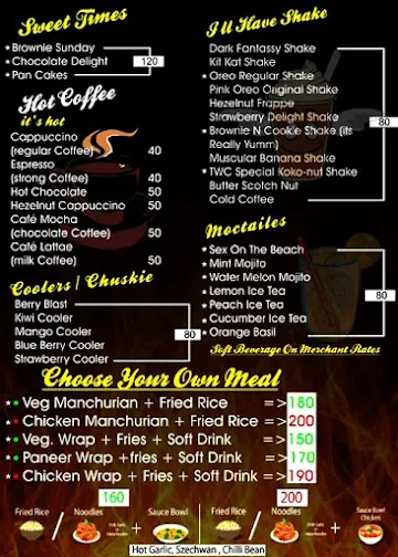 The Wok Chow menu 