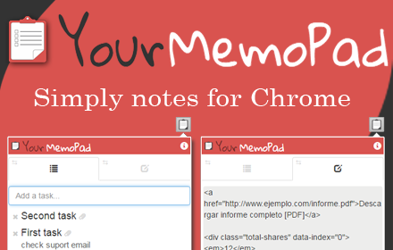 Your MemoPad - Simply notes for Chrome Preview image 0