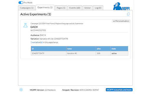 MOPPI - my Optimizely Power Inspector