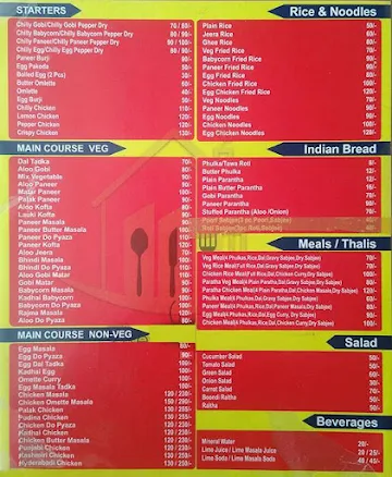 The 4Th Meal menu 