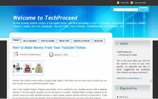 TechProceed chrome extension
