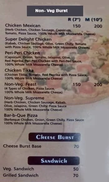 Tasty To Go menu 