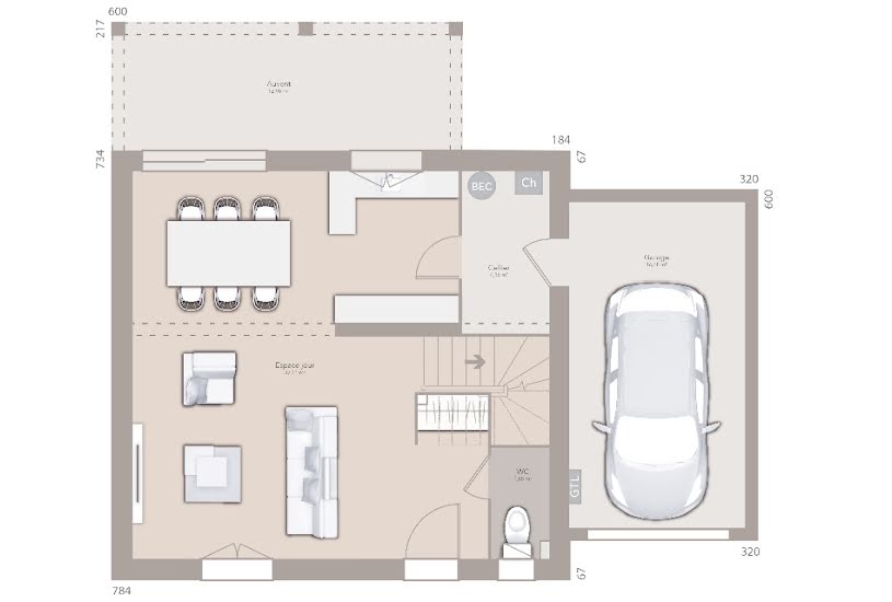  Vente Terrain + Maison - Terrain : 417m² - Maison : 85m² à Bas-en-Basset (43210) 