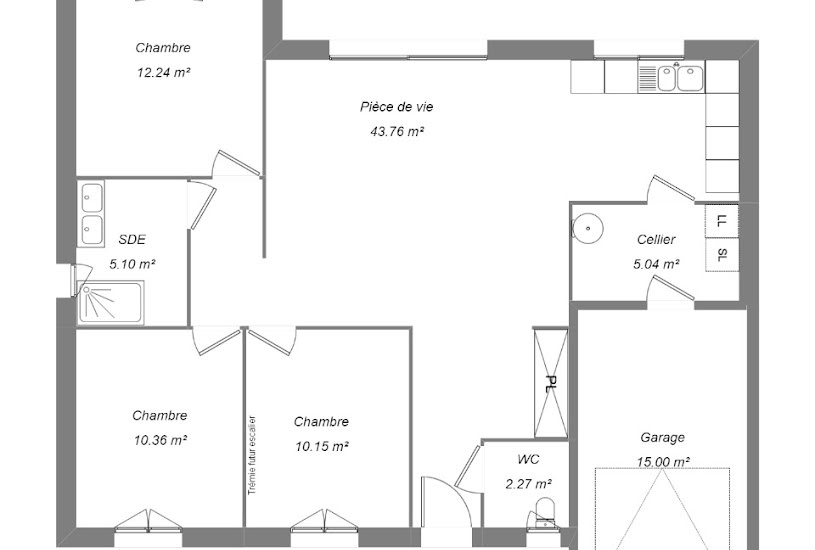  Vente Terrain + Maison - Terrain : 640m² - Maison : 80m² à Auzouer-en-Touraine (37110) 