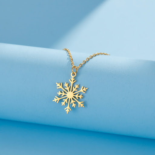 Title 3, Womens Snowflake Pendant Necklace, a stylish a...