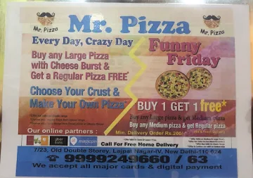 Mr.Pizza menu 