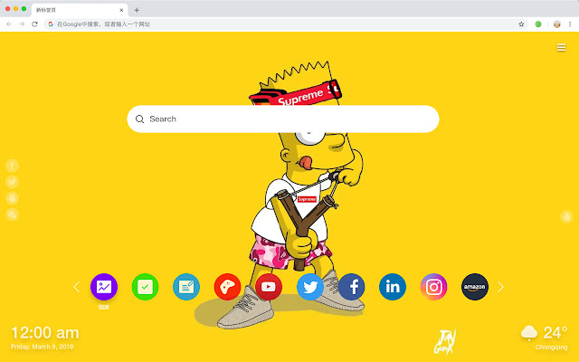 Simpson New Tab Page HD Hot Trends Theme