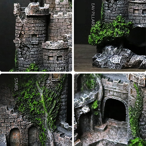 Title 5, Resin castle decoration for fish tanks. Enhance...