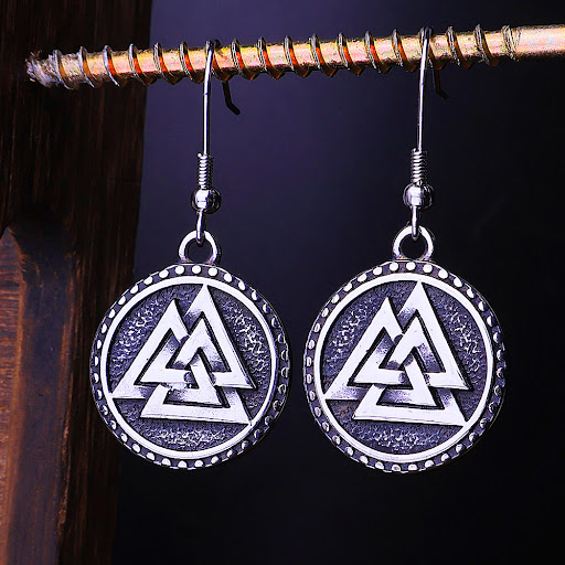 Title 1, Triangle Rune Eardrops Men Women Fashion and Pe...