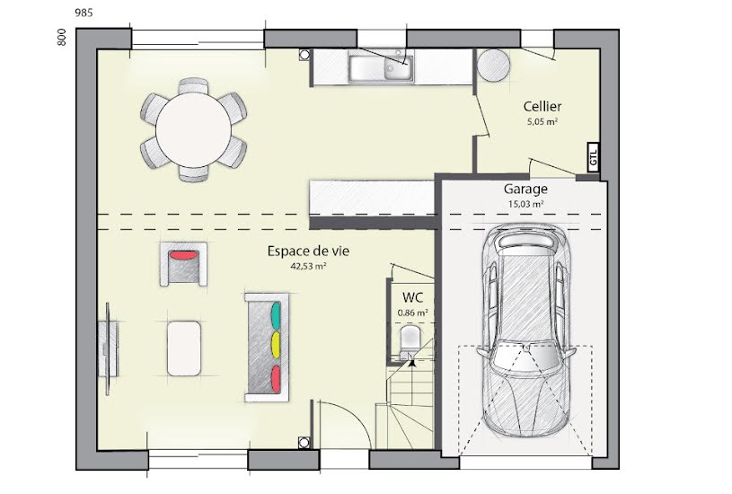  Vente Terrain + Maison - Terrain : 350m² - Maison : 109m² à Boussy-Saint-Antoine (91800) 