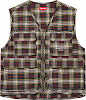 tartan flannel cargo vest