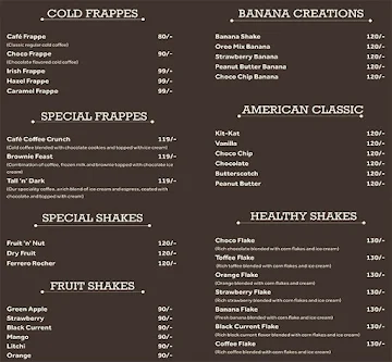 Fresh Express Cafe menu 