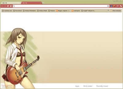 Anime guitar girl